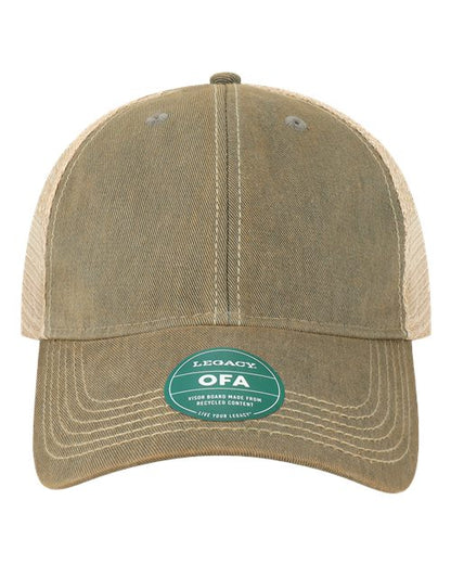 LEGACY Old Favorite Trucker Cap - Grey/ Khaki Front