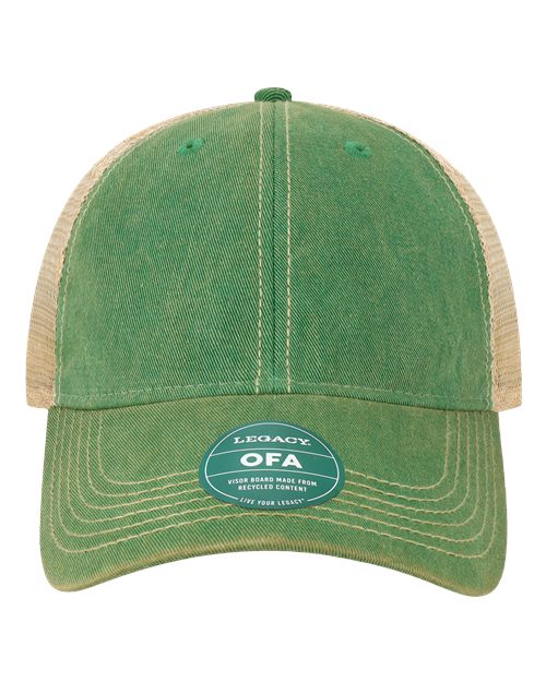 LEGACY Old Favorite Trucker Cap - Kelly Green/ Khaki Front