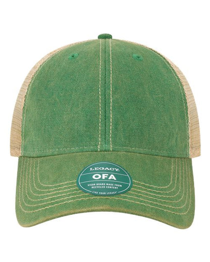 LEGACY Old Favorite Trucker Cap - Kelly Green/ Khaki Front