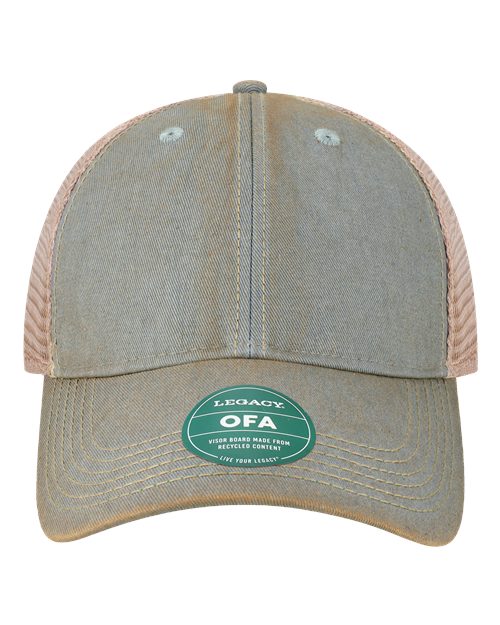 LEGACY Old Favorite Trucker Cap - Light Blue/ Khaki Front