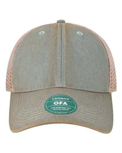 LEGACY Old Favorite Trucker Cap - Light Blue/ Khaki Front