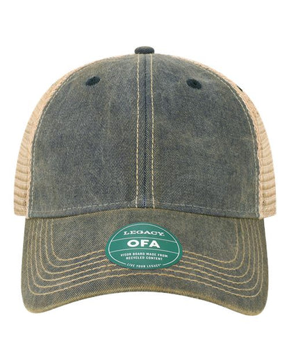 LEGACY Old Favorite Trucker Cap - Navy/ Khaki Front