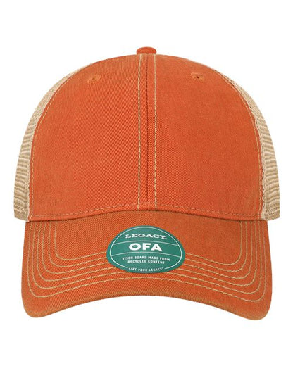 LEGACY Old Favorite Trucker Cap - Orange/ Khaki Front