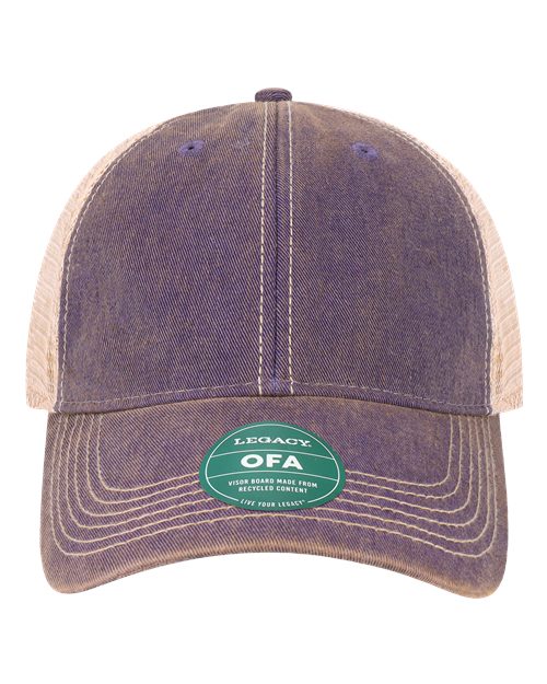 LEGACY Old Favorite Trucker Cap - Purple/ Khaki Front