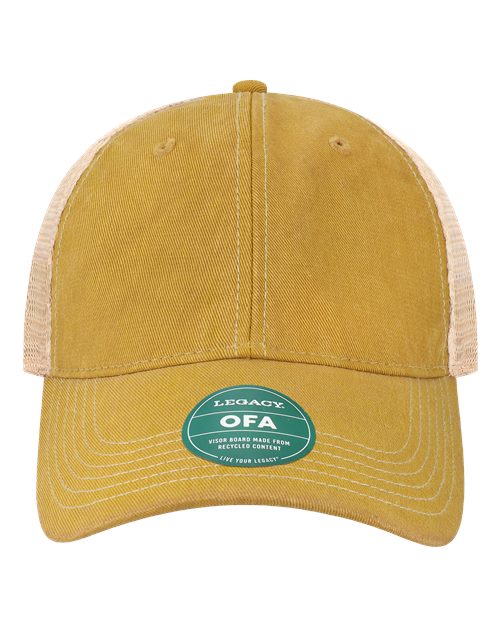 LEGACY Old Favorite Trucker Cap - Yellow/ Khaki Front