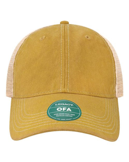 LEGACY Old Favorite Trucker Cap - Yellow/ Khaki Front