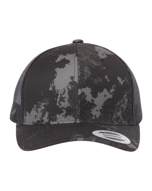 YP Classics Retro Trucker Cap - Poseidon Black Front