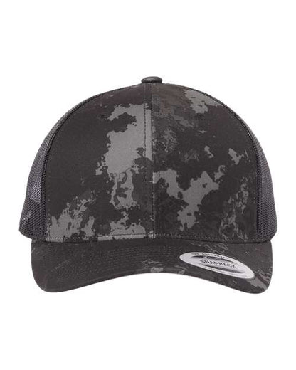 YP Classics Retro Trucker Cap - Poseidon Black Front