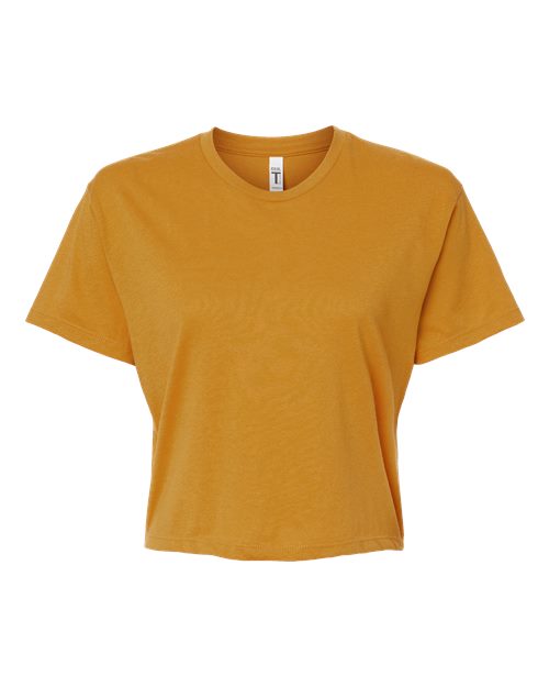 Next Level Women's Ideal Crop Top - Antique Gold Front