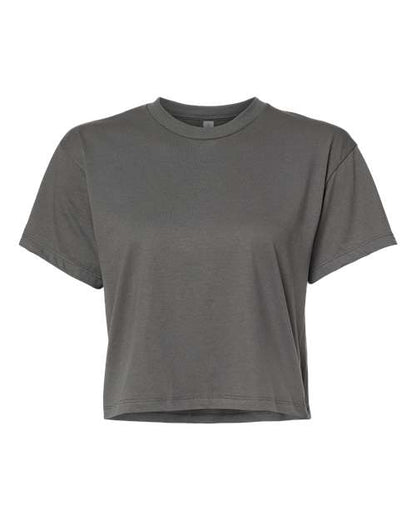 Next Level Women's Ideal Crop Top - Dark Grey Front