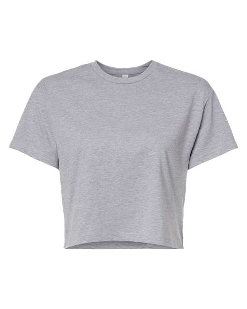 Next Level Women's Ideal Crop Top - Heather Grey Front