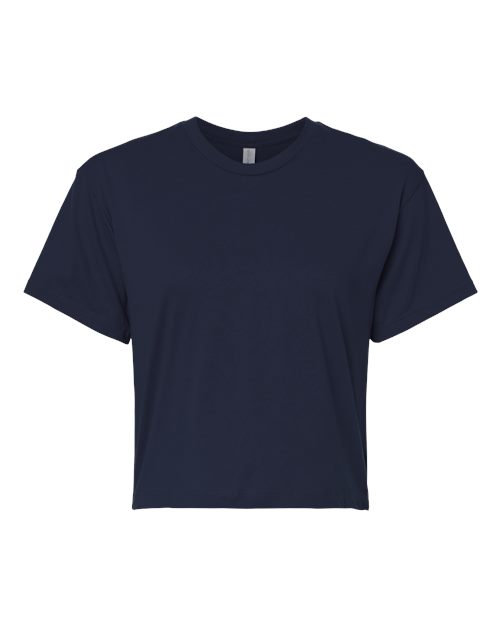 Next Level Women's Ideal Crop Top - Midnight Navy Front