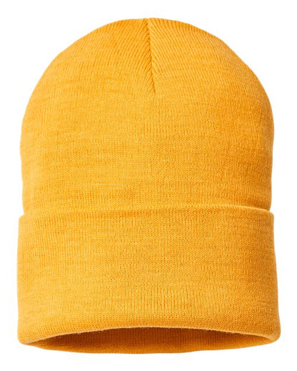 Atlantis Headwear Sustainable Beanie - Mustard Yellow Front