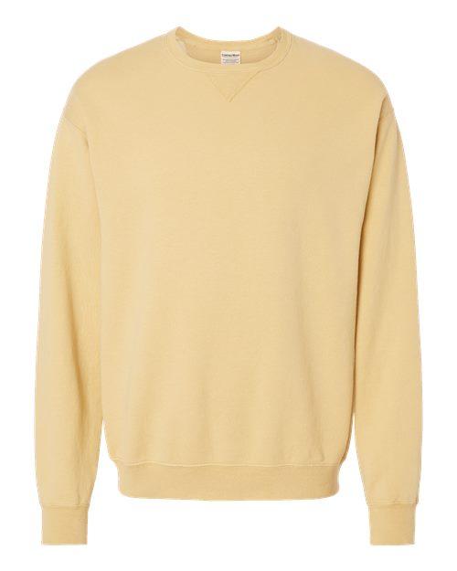 ComfortWash by Hanes Unisex Garment-Dyed Crewneck Sweatshirt - Summer Squash Yellow Front