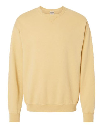 ComfortWash by Hanes Unisex Garment-Dyed Crewneck Sweatshirt - Summer Squash Yellow Front