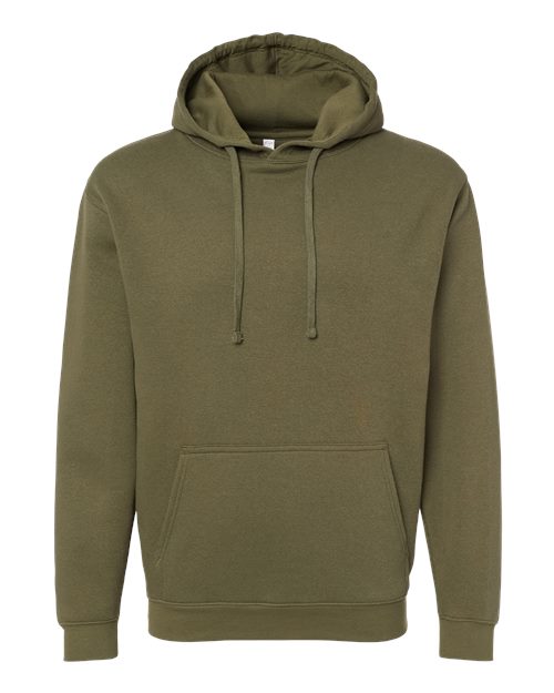 LAT Unisex Elevated Fleece Hoodie Sweatshirt - Military Green Front