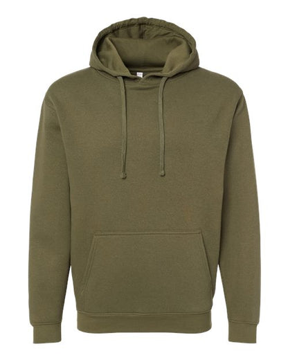LAT Unisex Elevated Fleece Hoodie Sweatshirt - Military Green Front