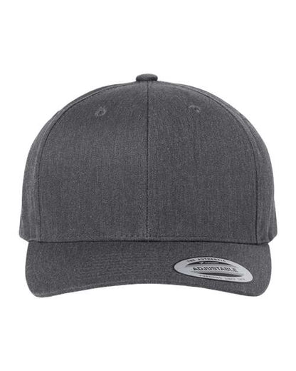 YP Classics CVC Snapback Cap - Dark Heather Grey Front