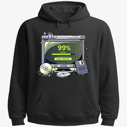 99% Loading... Please Wait-Hoodie-Black