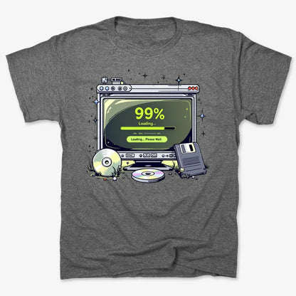 99% Loading... Please Wait-Men's T-Shirt-Charcoal Heather