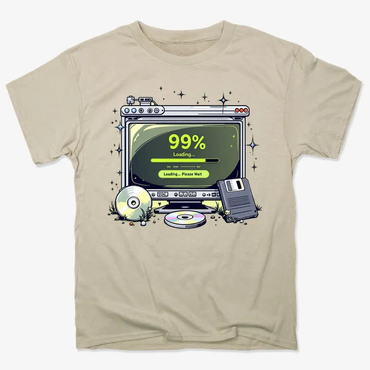 99% Loading... Please Wait-Men's T-Shirt-Sand