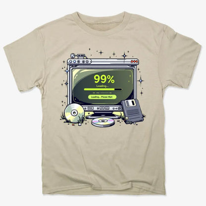 99% Loading... Please Wait-Men's T-Shirt-Sand