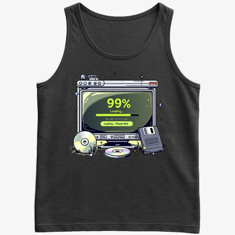 99% Loading... Please Wait-Men's Tank Top-Black
