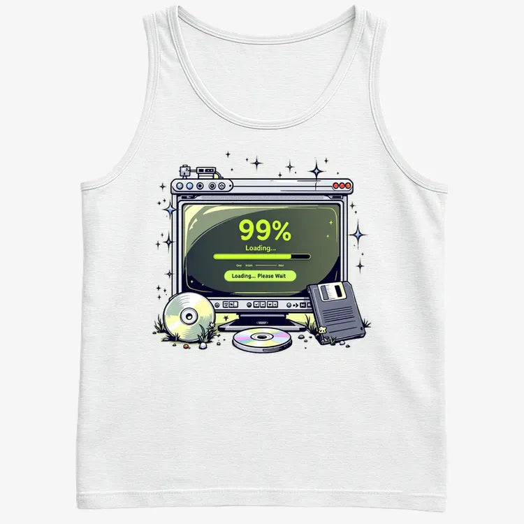 99% Loading... Please Wait-Men's Tank Top-White