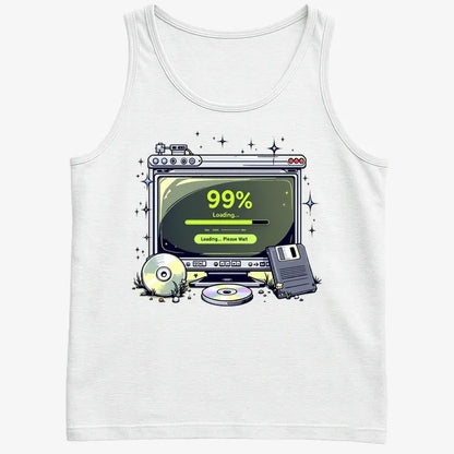 99% Loading... Please Wait-Men's Tank Top-White