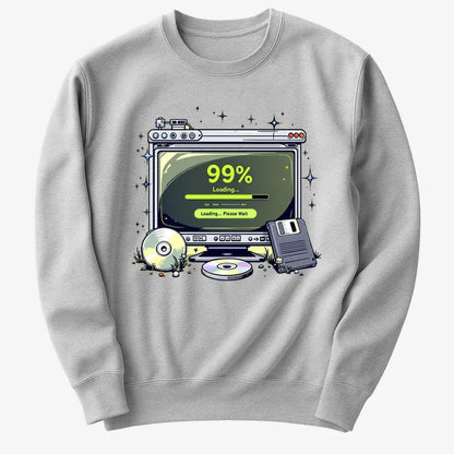 99% Loading... Please Wait-Sweater-Gray Heather