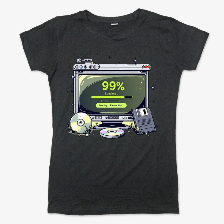 99% Loading... Please Wait-Women's T-Shirt-Midnight