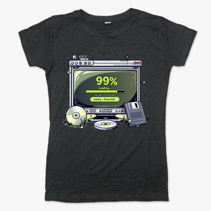 99% Loading... Please Wait-Women's T-Shirt-Midnight