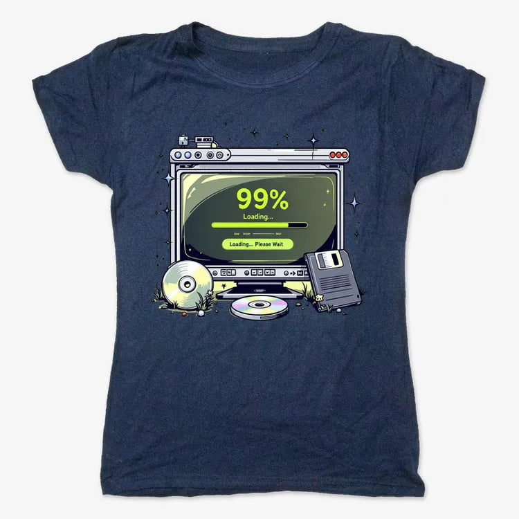 99% Loading... Please Wait-Women's T-Shirt-True Navy