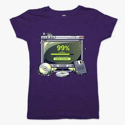99% Loading... Please Wait-Women's T-Shirt-Violet