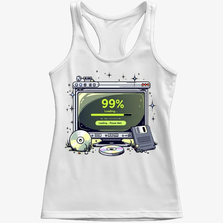 99% Loading... Please Wait-Women's Tank Top-Snow