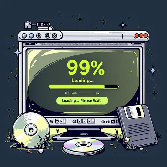 99% Loading... Please Wait graphic tee design