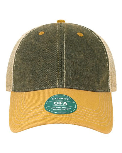 LEGACY Old Favorite Trucker Cap - Black/ Yellow/ Khaki Front