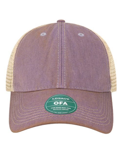 LEGACY Old Favorite Trucker Cap - Lavender/ Khaki Front
