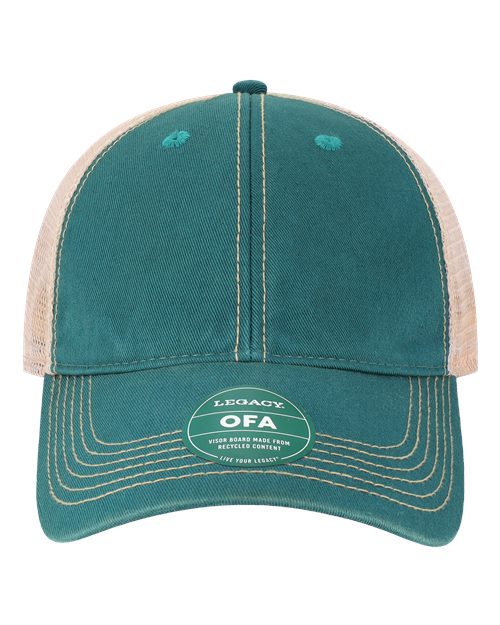 LEGACY Old Favorite Trucker Cap - Marine Blue/ Khaki Front