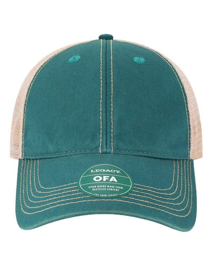 LEGACY Old Favorite Trucker Cap - Marine Blue/ Khaki Front