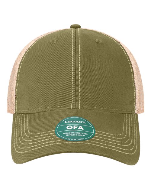 LEGACY Old Favorite Trucker Cap - Olive/ Khaki Front