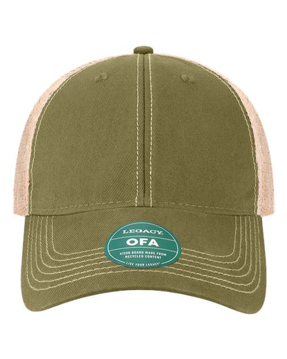 LEGACY Old Favorite Trucker Cap - Olive/ Khaki Front