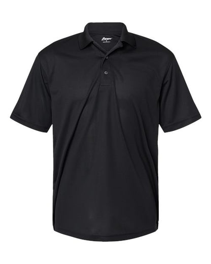 Paragon Men's Saratoga Performance Mini Mesh Polo - Black Front