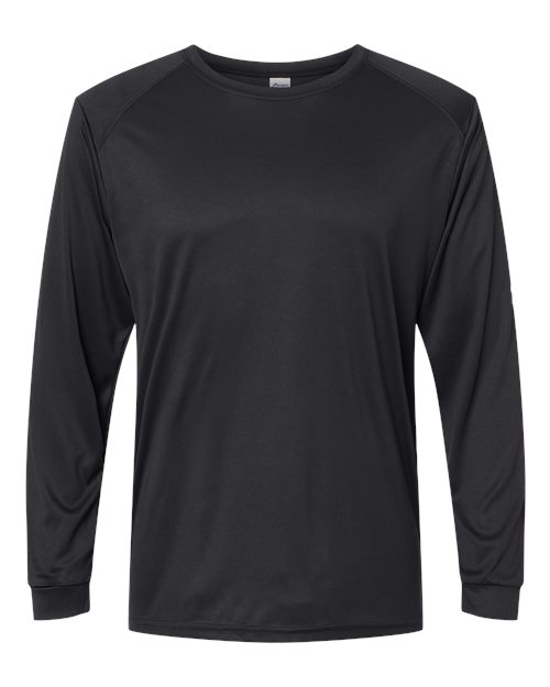 Paragon Unisex Long Islander Performance Long Sleeve T-Shirt - Black Front