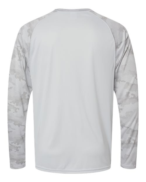 Paragon Unisex Cayman Performance Camo Colorblocked Long Sleeve T-Shirt - Back