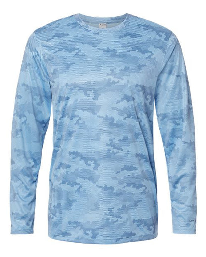 Paragon Unisex Pompano Performance Camo Long Sleeve T-Shirt - Blue Mist Front