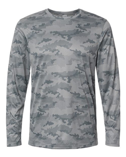 Paragon Unisex Pompano Performance Camo Long Sleeve T-Shirt - Medium Grey Front