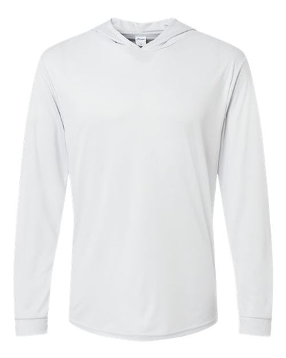Paragon Unisex Bahama Performance Hooded Long Sleeve T-Shirt - Aluminum Front