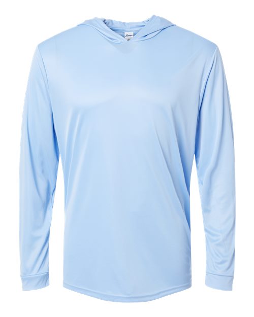 Paragon Unisex Bahama Performance Hooded Long Sleeve T-Shirt - Blue Mist Front