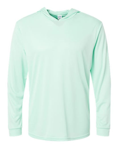 Paragon Unisex Bahama Performance Hooded Long Sleeve T-Shirt - Mint Green Front